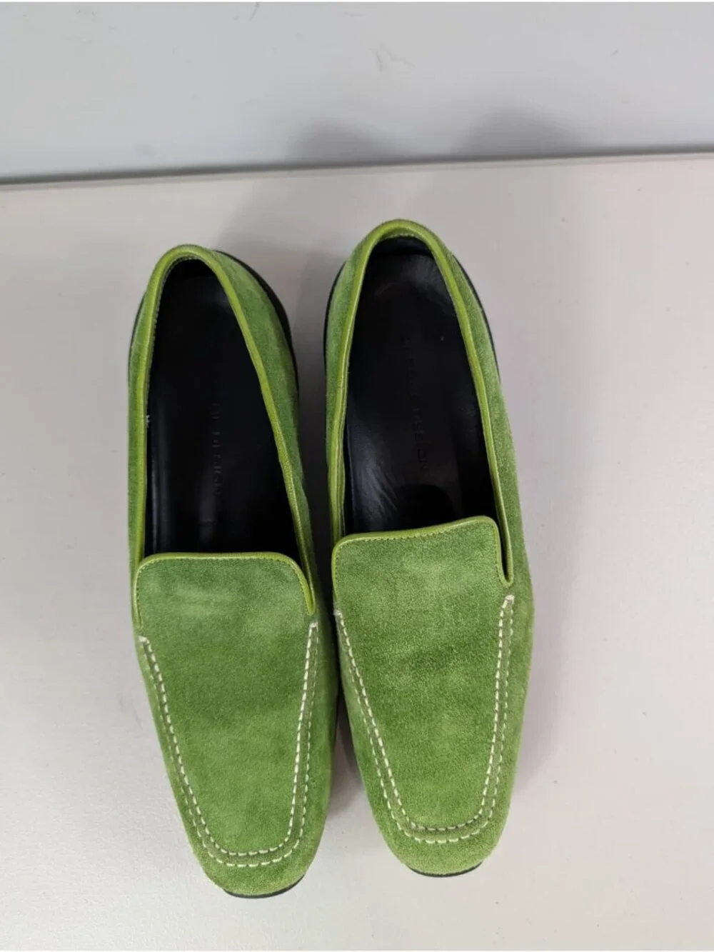 Porsche Design suede green loafer's men's size 7.5